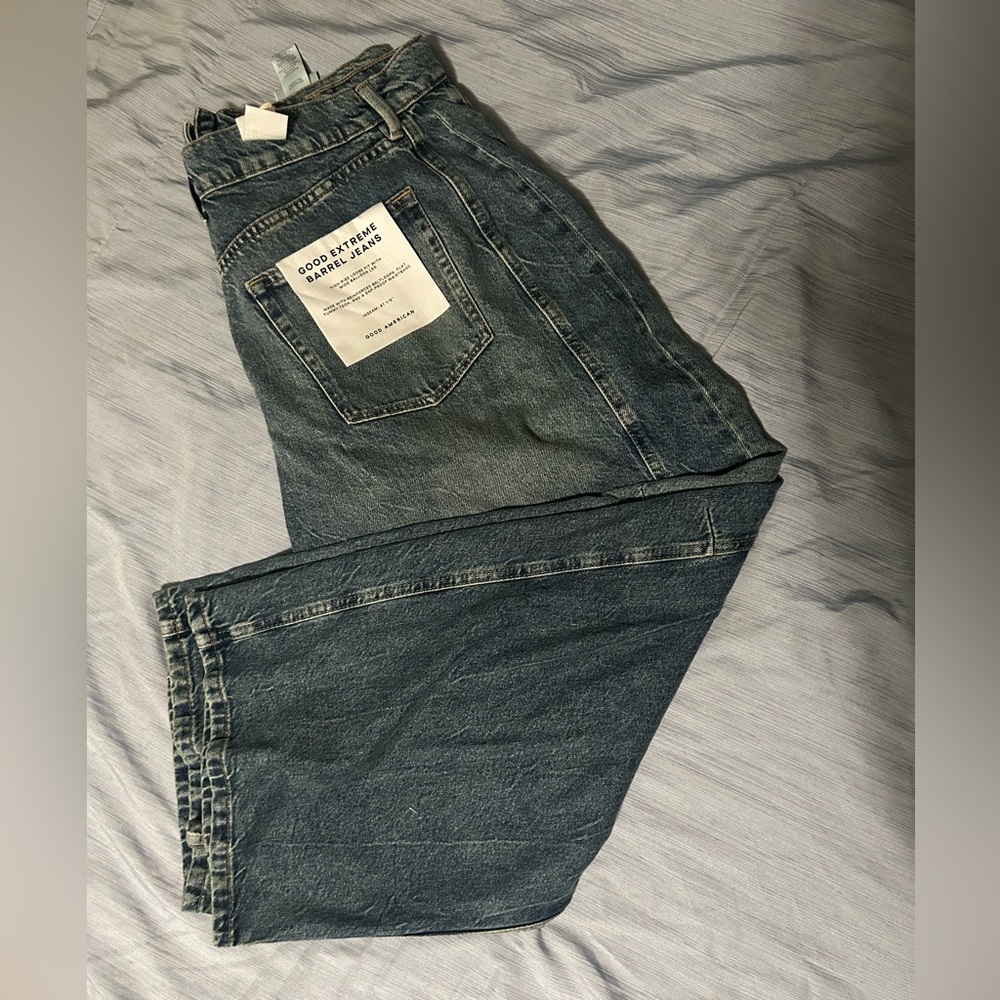 Good American Good Extreme Barrel Jeans